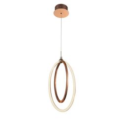 Ocellis Rose Gold Led Μεταλλικό Φωτιστικό Οροφής, 21x12x40cm