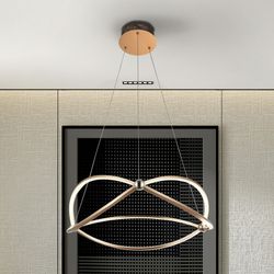 Ocellis Rose Gold Led Metal Ceiling Lamp, Ø57x14cm