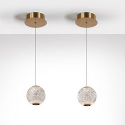 Led Metal Sphere Deckenleuchte Silber, Ø20x20cm