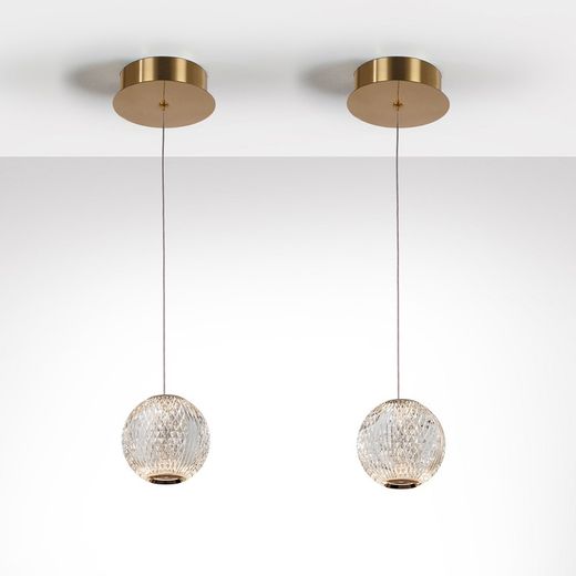 Led Metal Sphere Deckenleuchte Silber, Ø20x20cm