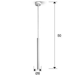 Φωτιστικό Οροφής Led Μεταλλικό Varas Blanco, Ø8x50cm