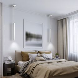Φωτιστικό Οροφής Led Μεταλλικό Varas Blanco, Ø8x50cm