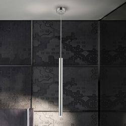 Led Metal Ceiling Lamp Varas Silver, Ø8x50cm