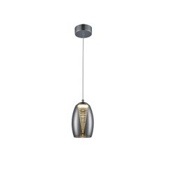 Nebula Mirrored Metal and Glass Led Ceiling Lamp, Ø11x18cm