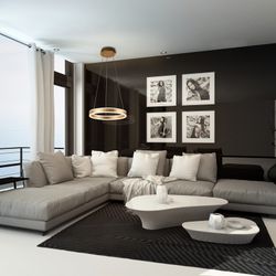 Lampa sufitowa Helia Golden Led metal i złoty liść, Ø50x6cm