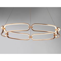 Metal Led Ceiling Lamp L Colette Rose Gold, Ø80x10cm
