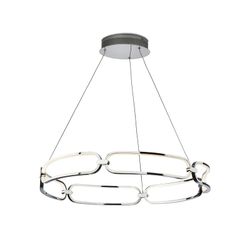 Φωτιστικό Οροφής Led σε Silver Colette Metal, Ø80x10cm