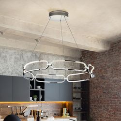 Φωτιστικό Οροφής Led σε Silver Colette Metal, Ø80x10cm