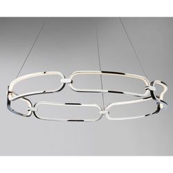 Φωτιστικό Οροφής Led σε Silver Colette Metal, Ø80x10cm