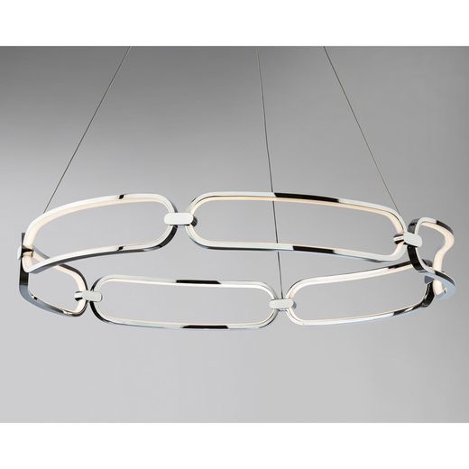 Φωτιστικό Οροφής Led σε Silver Colette Metal, Ø80x10cm