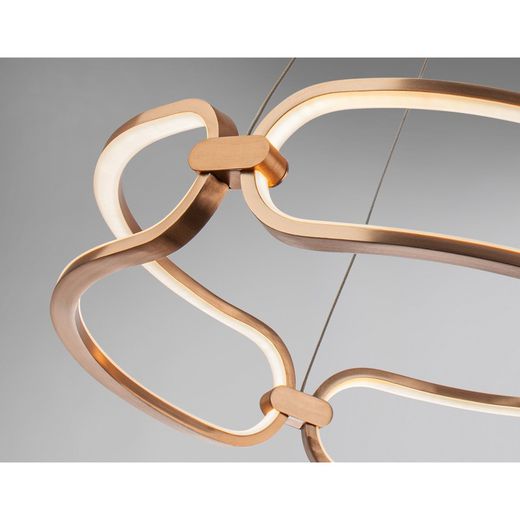 Lampa Sufitowa Led M Metal Colette Różowe Złoto, Ø60x10cm