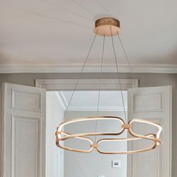 Lampa Sufitowa Led M Metal Colette Różowe Złoto, Ø60x10cm