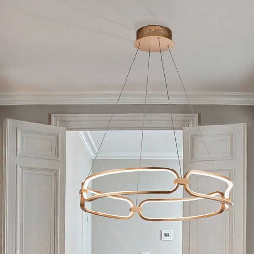 Lampa Sufitowa Led M Metal Colette Różowe Złoto, Ø60x10cm