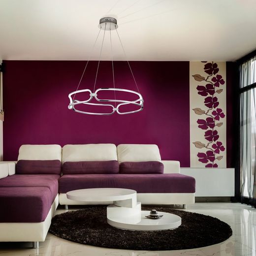 Led M Μεταλλικό Φωτιστικό Οροφής Colette Ασημί, Ø60x10cm
