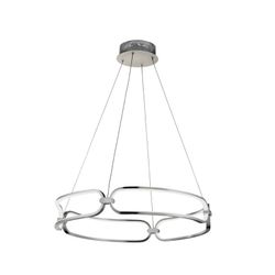 Led M Μεταλλικό Φωτιστικό Οροφής Colette Ασημί, Ø60x10cm