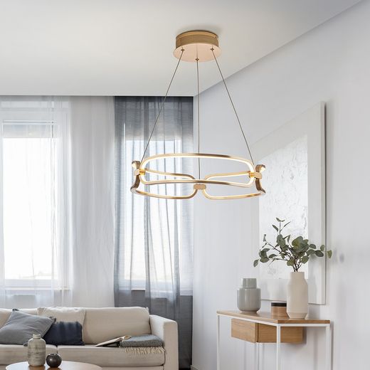 Led S Μεταλλικό Φωτιστικό Οροφής Colette Rose Gold, Ø47x10cm