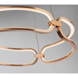 Led S Μεταλλικό Φωτιστικό Οροφής Colette Rose Gold, Ø47x10cm