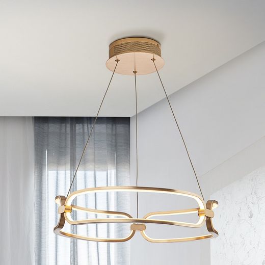 Led S Μεταλλικό Φωτιστικό Οροφής Colette Rose Gold, Ø47x10cm