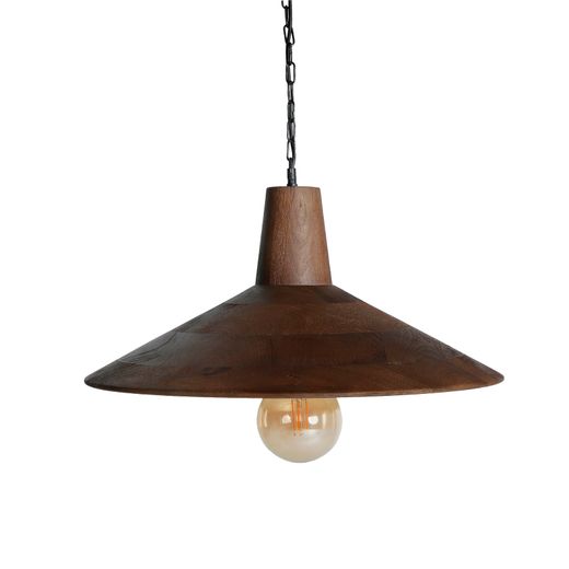 Lámpara de techo madera en marrón, 58 x 58 x 30 cm | Oplev