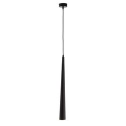 Black Wood Ceiling Lamp, 6x6x60 cm