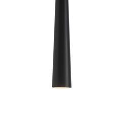Black Wood Ceiling Lamp, 6x6x60 cm