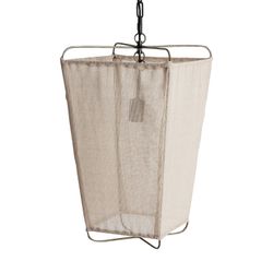 Φωτιστικό Οροφής S σε Κρεμ Σίδερο, 33x33x60cm