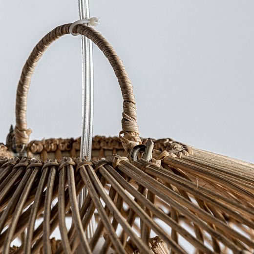 Ceiling Lamp S in Rattan, 50x40x23cm