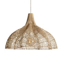 Tisno Rattan Ceiling Lamp in Natural, 77 x 77 x 52 cm