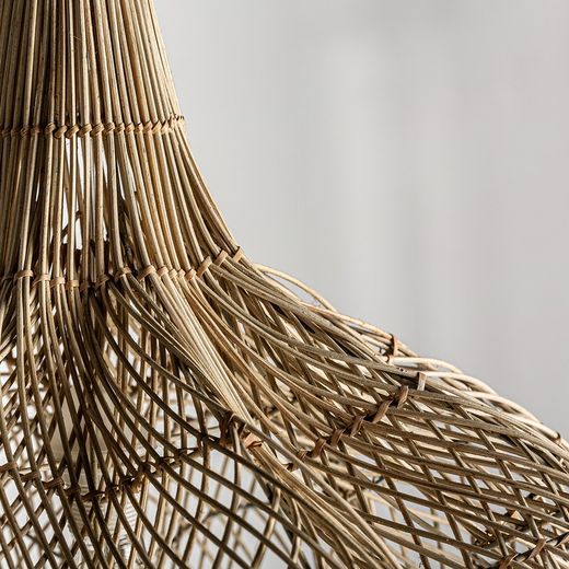 Tisno Rattan Ceiling Lamp in Natural, 77 x 77 x 52 cm