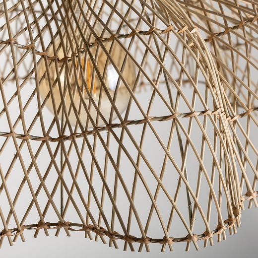 Tisno Rattan Ceiling Lamp in Natural, 77 x 77 x 52 cm