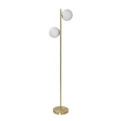 Pack de 2 Lámparas de metal dorado y Globo de Vidrio