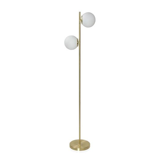 Pack de 2 Lámparas de metal dorado y Globo de Vidrio