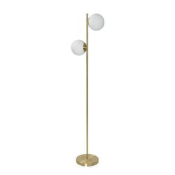 Pack de 2 Lámparas de metal dorado y Globo de Vidrio