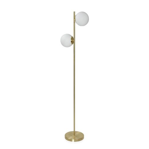 Pack de 2 Lámparas de metal dorado y Globo de Vidrio