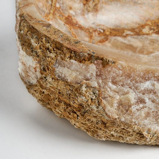 Lavatório FIONA em Creme Onix, 58x32x16 cm.