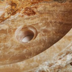 Lavatório FIONA em Creme Onix, 58x32x16 cm.