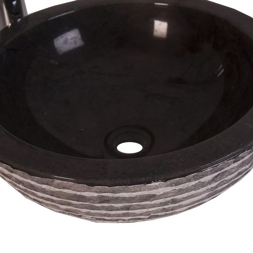 Lavabo en marbre Iris gris, 40 x 40 x 15 cm