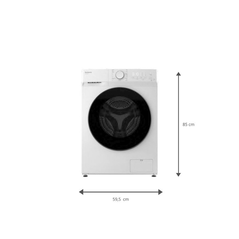Lavadora Bolero DressCode 8400 Inverter Cecotec 8 kg Blanco y Gris,  59'5x56'5x85 cm — Qechic