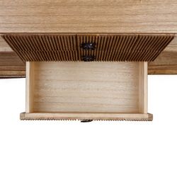 Wooden bookcase with 3 shelves and 2 drawers, 75x40x189 cm