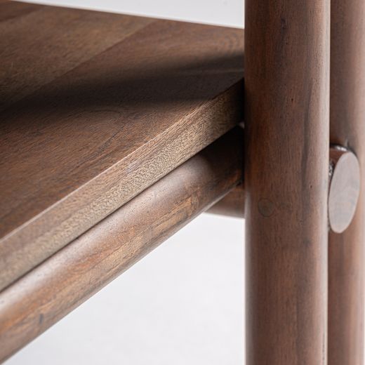 Librería de madera de acacia en marrón, 107 x 45 x 200 cm | Hambye