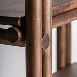 Librería de madera de acacia en marrón, 107 x 45 x 200 cm | Hambye