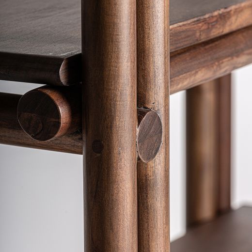 Librería de madera de acacia en marrón, 107 x 45 x 200 cm | Hambye