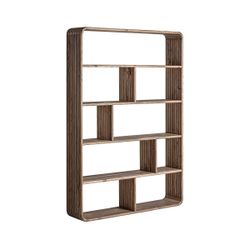 Librería de madera de olmo en marrón, 140 x 30 x 200 cm | Gloucester