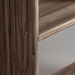 Librería de madera de olmo en marrón, 140 x 30 x 200 cm | Gloucester