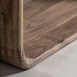 Librería de madera de olmo en marrón, 140 x 30 x 200 cm | Gloucester