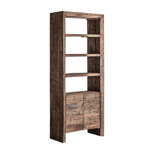 Librería de madera recuperada en marrón, 90 x 40 x 220 cm | Samsun