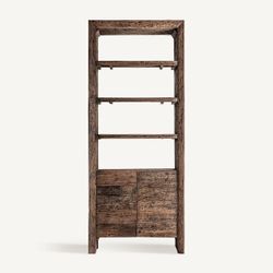 Librería de madera recuperada en marrón, 90 x 40 x 220 cm | Samsun