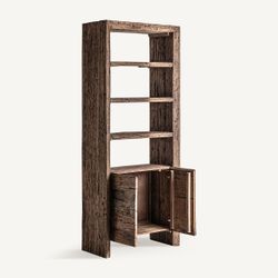 Librería de madera recuperada en marrón, 90 x 40 x 220 cm | Samsun
