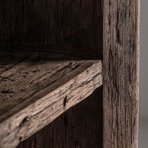 Librería de madera recuperada en marrón, 90 x 40 x 220 cm | Samsun