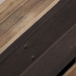 Black/Wood Ivalo Recycled Pine Bookcase, 160x45x245cm